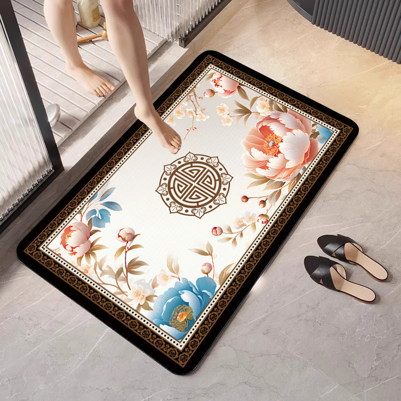 Elegant Geometric Bathroom Mat
