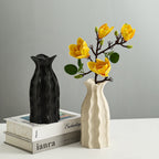 Artistic Fluted Ceramic Vase