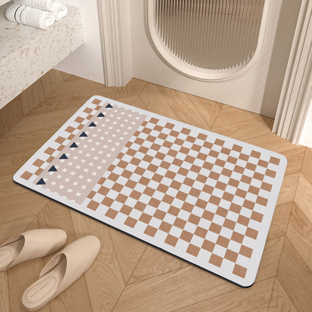 Geometric Pattern Soft Bath Mat