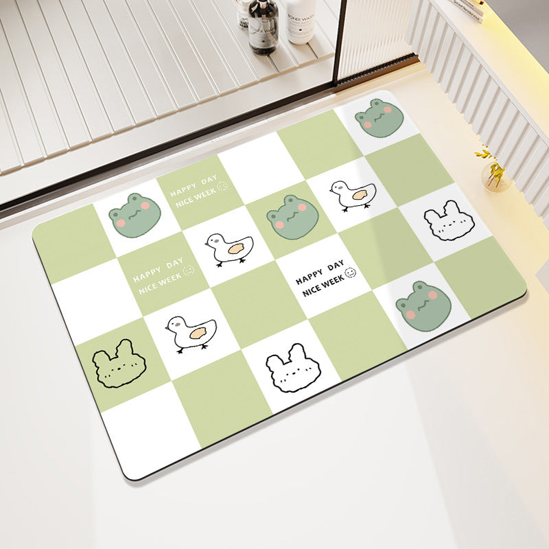 Cute Cartoon Pet-Themed Bath Mat