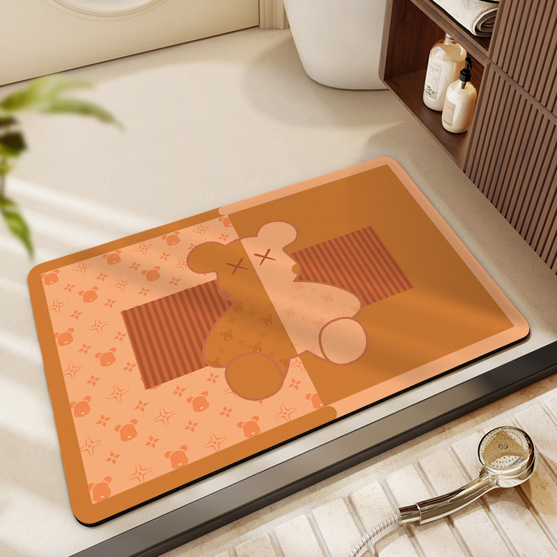 Cute Cartoon-Themed Bath Mat
