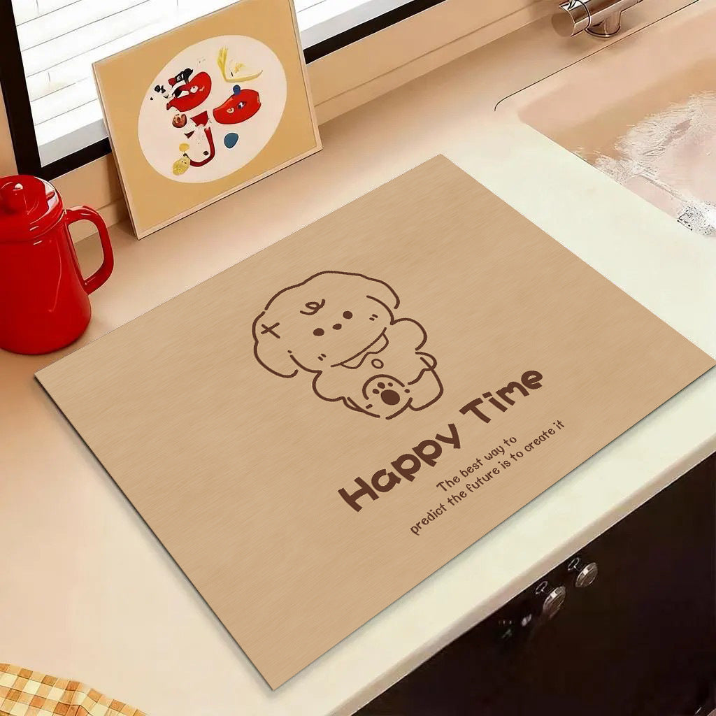 Cute Cartoon Dog Kitchen Mat