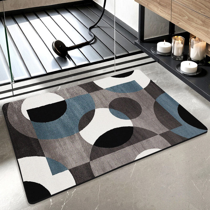 Geometric Pattern Soft Memory Foam Bath Mat