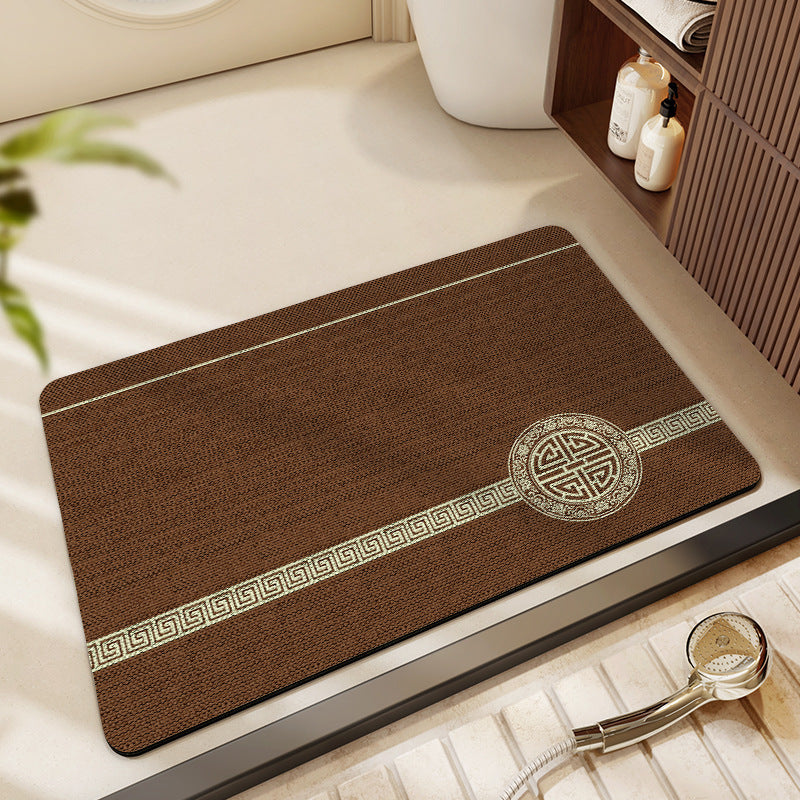 Elegant Geometric Bathroom Mat