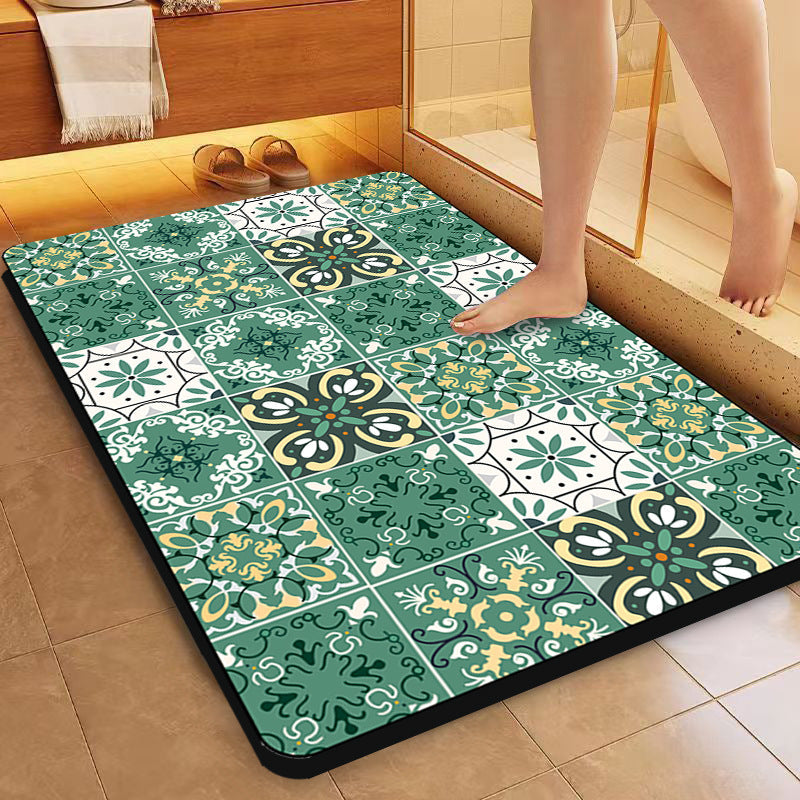 Decorative Vintage Pattern Bath Mat
