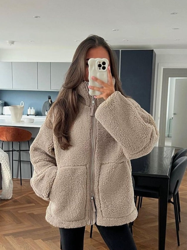Sylis Oversized Fleece Jacket Heidi-Fashion