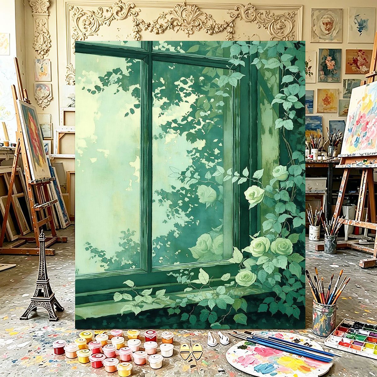 Botanical Window Canvas Art Meroci