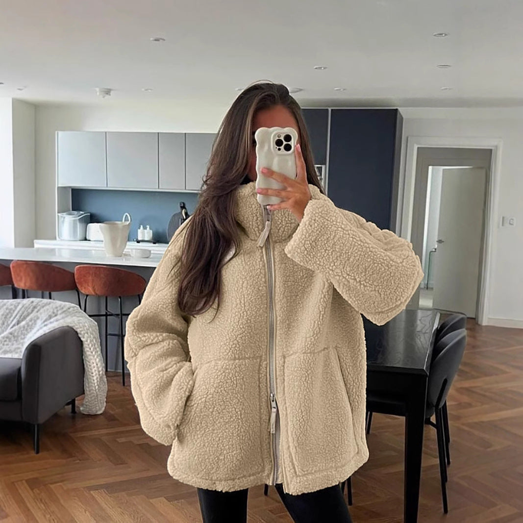 Sylis Oversized Fleece Jacket Heidi-Fashion