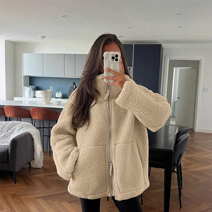 Sylis Oversized Fleece Jacket Heidi-Fashion