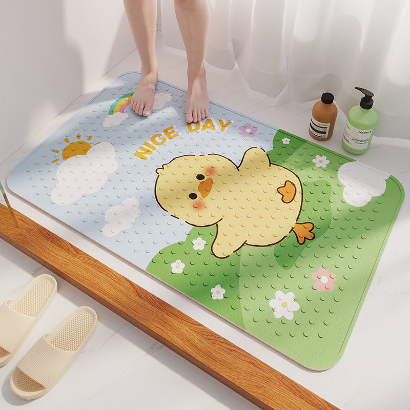 Cartoon-Themed Bath Mat
