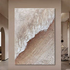 Textured Coastal Wave Canvas Art