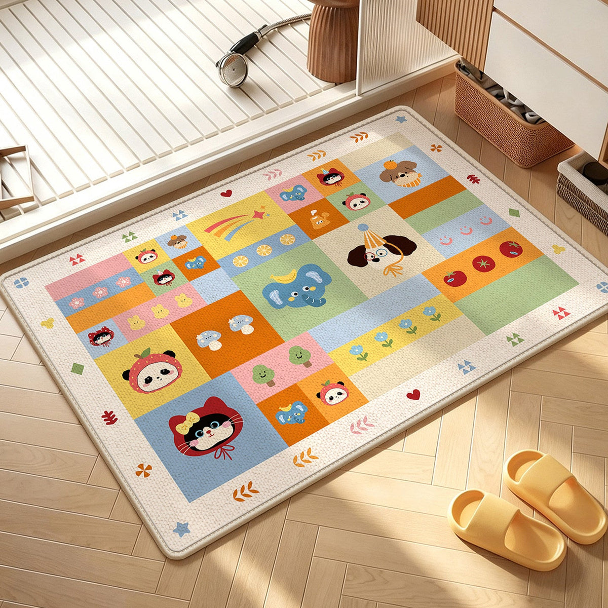 Fun Dot-Patterned Non-Slip Bathroom Mat