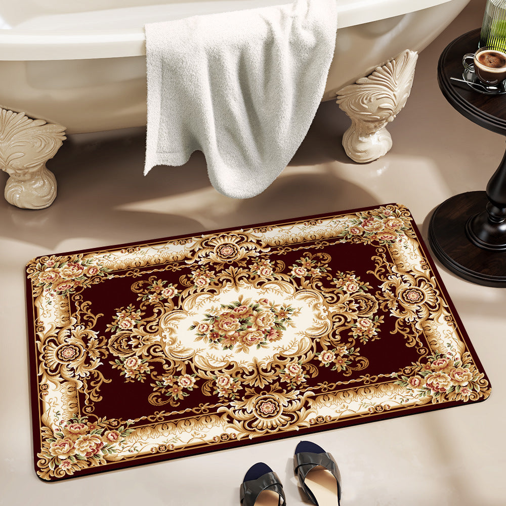 Vintage-Inspired Decorative Bath Mat
