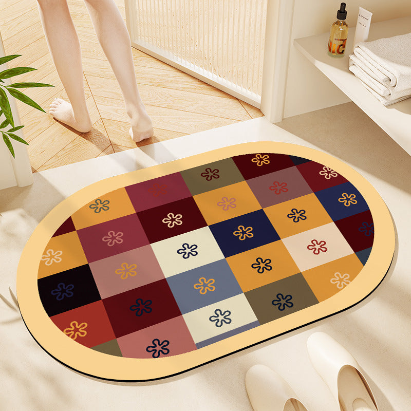 Geometric Pattern Bath Mat