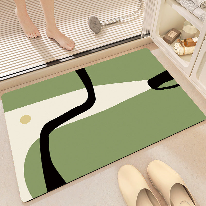 Abstract Pattern Non-Slip Bath Mat