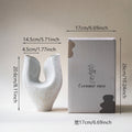 Sculptural Ceramic Double Mouth Vase with Organic Curved Silhouette