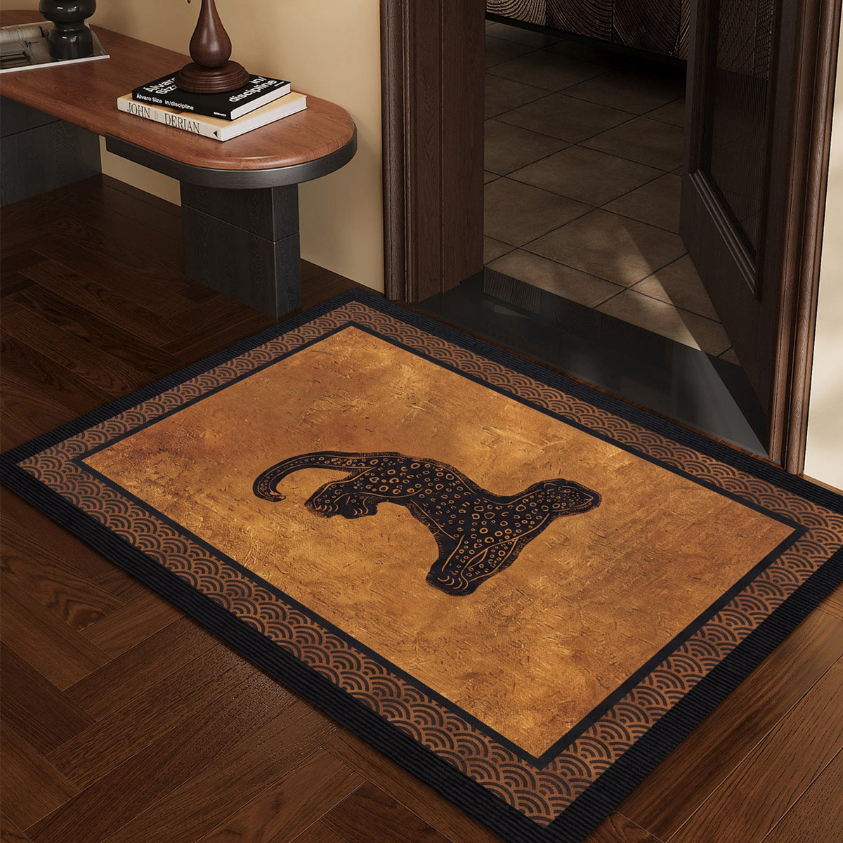 Artistic Floral Patterned Floor Mat