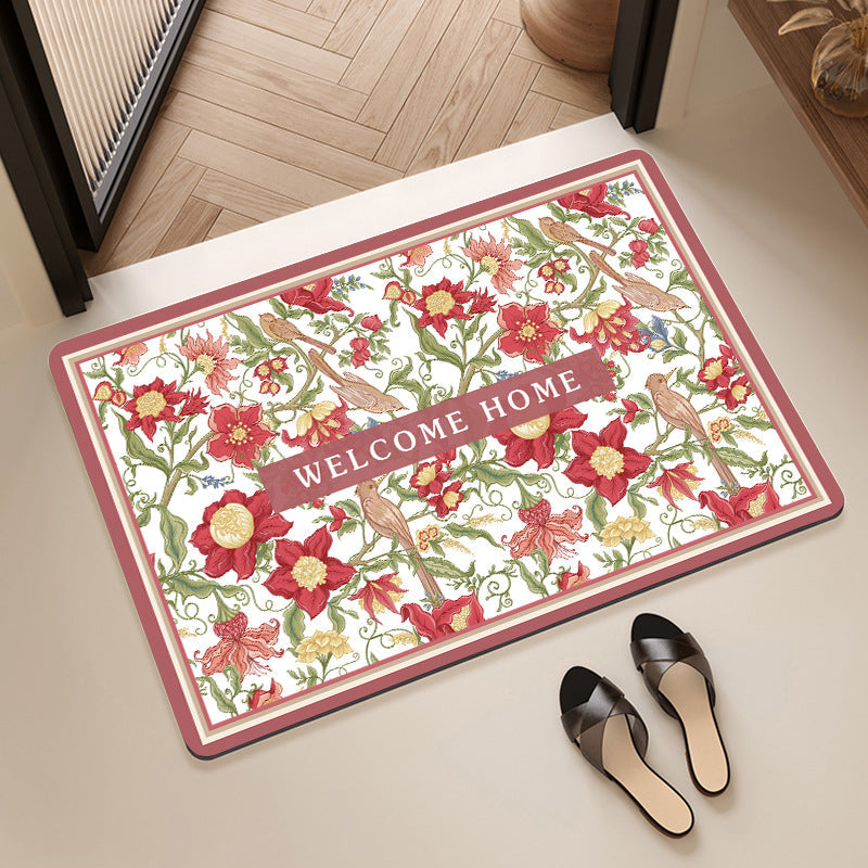 Stylish Floral Patterned Comfort Bath Mat
