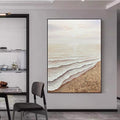 Textured Coastal Wave Canvas Artwork