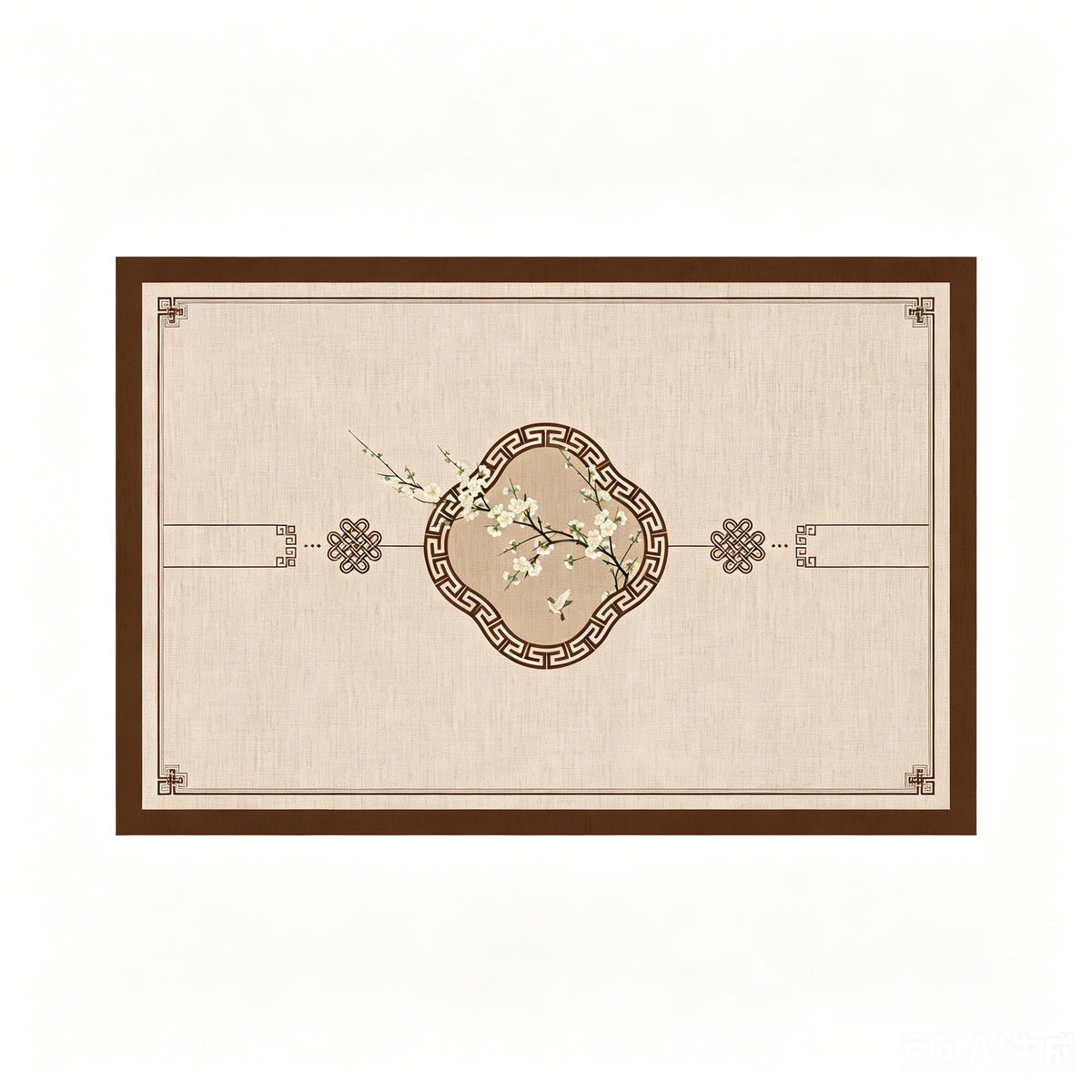 Elegant Geometric Bathroom Mat