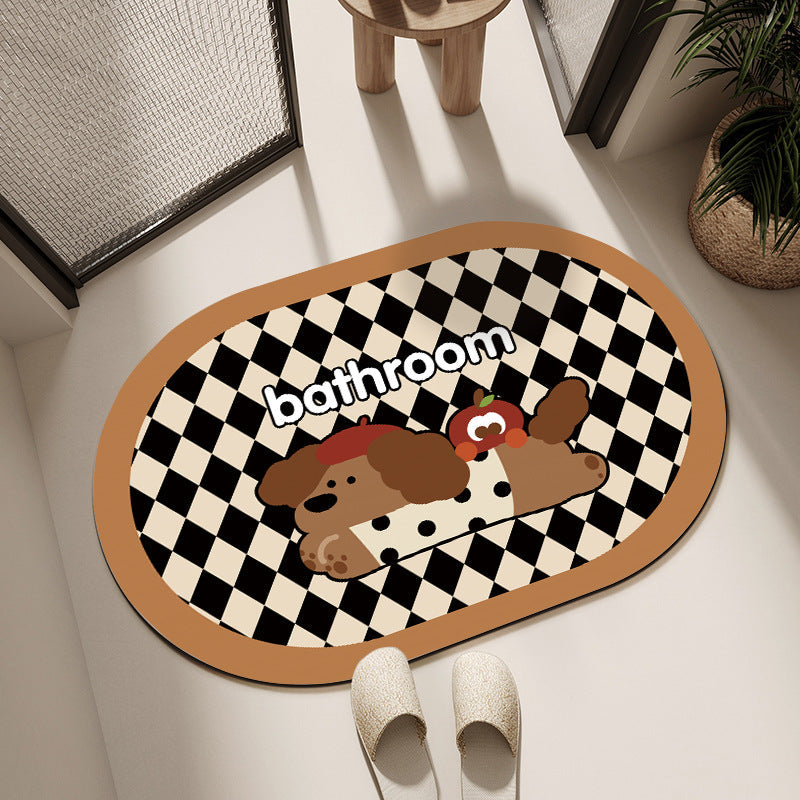 Cute Cartoon Dog Bath Mat