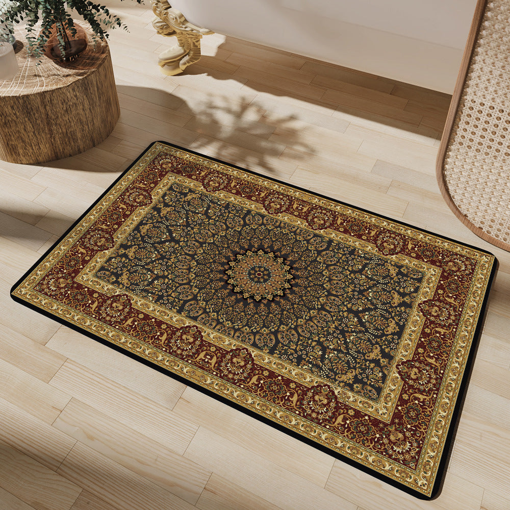 Elegant Floral Pattern Bath Mat