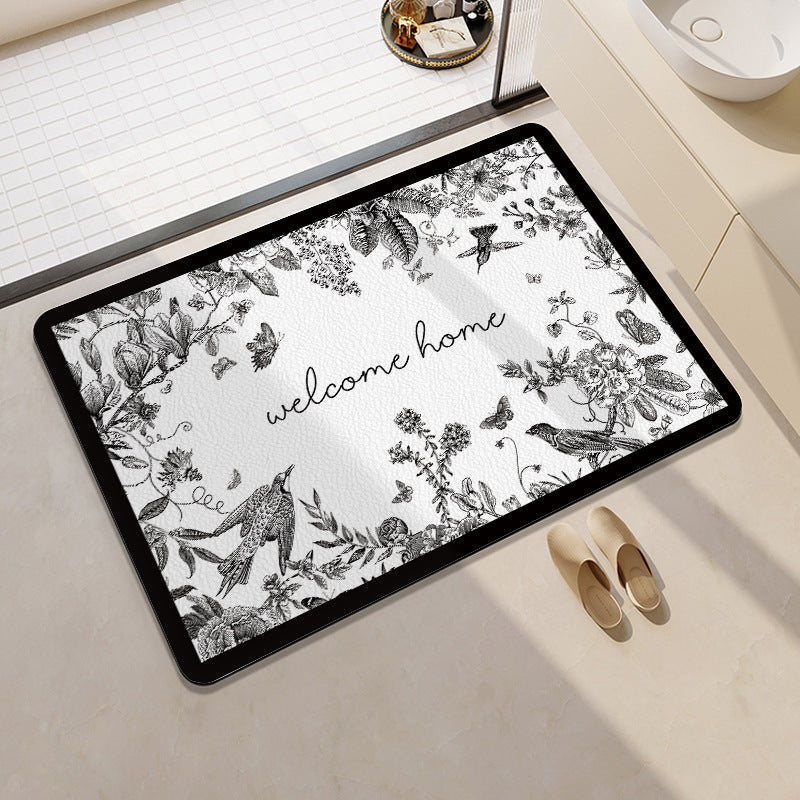 Playful Citrus-Themed Bathroom Mat