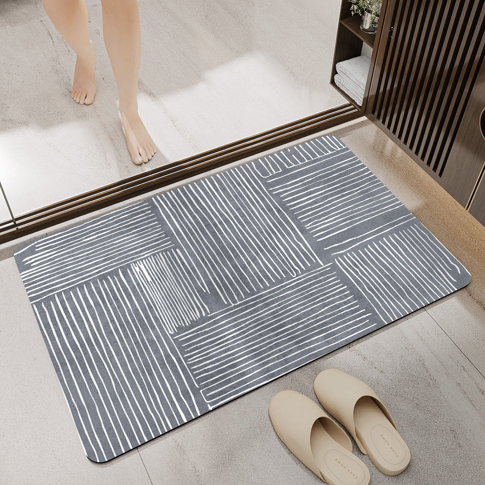 Stylish Geometric Pattern Bathroom Mat