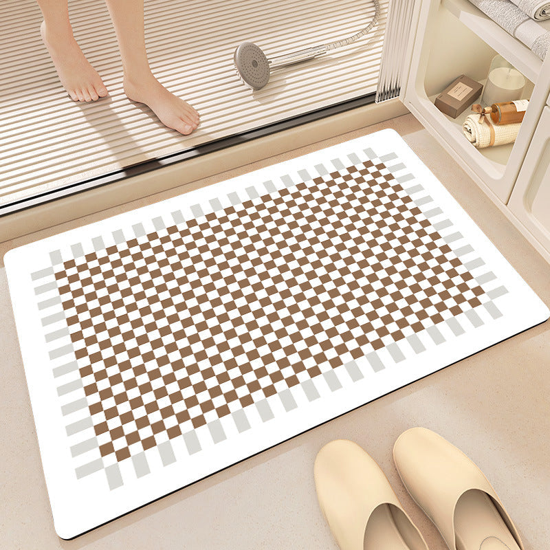 Geometric Pattern Soft Memory Foam Bath Mat