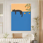 Playful Cat-Themed Canvas Print