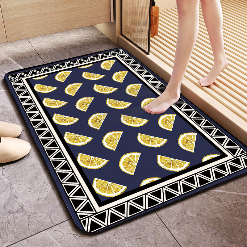 Textured Geometric Bath Mat