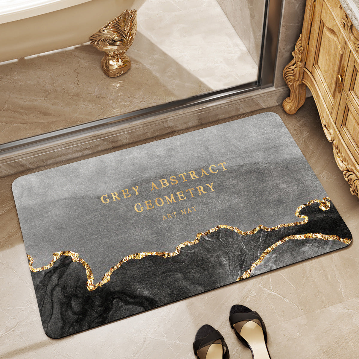 Floral Art Bathroom Mat