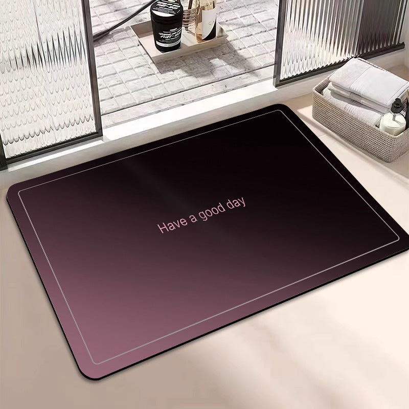 Motivational Phrase Bath Mat