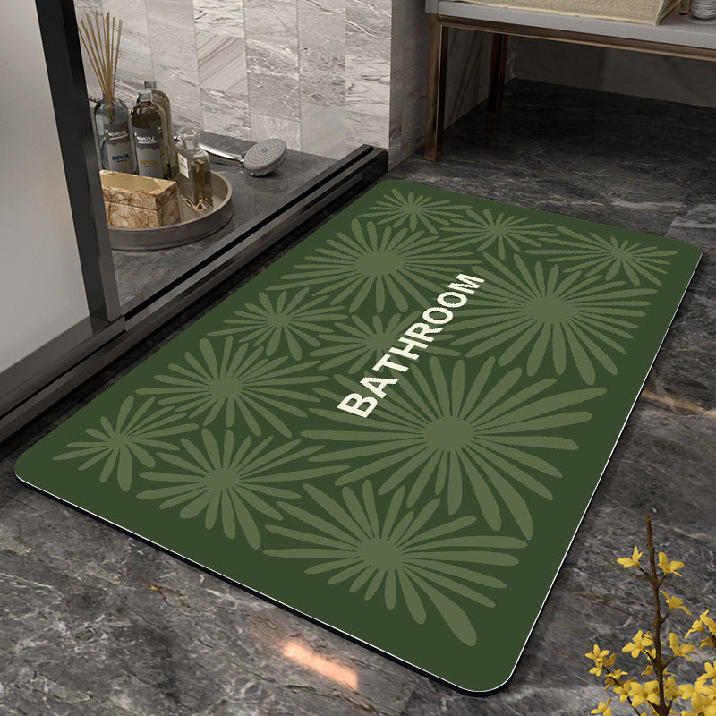 Decorative Floral Bathroom Mat