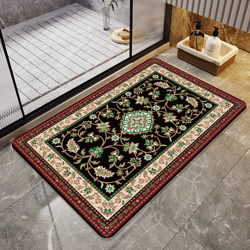 Vintage-Inspired Decorative Bath Mat