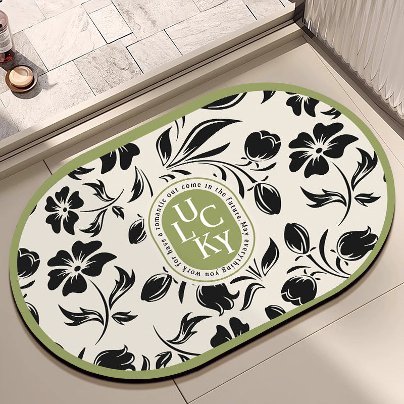 Floral Patterned Bath Mat