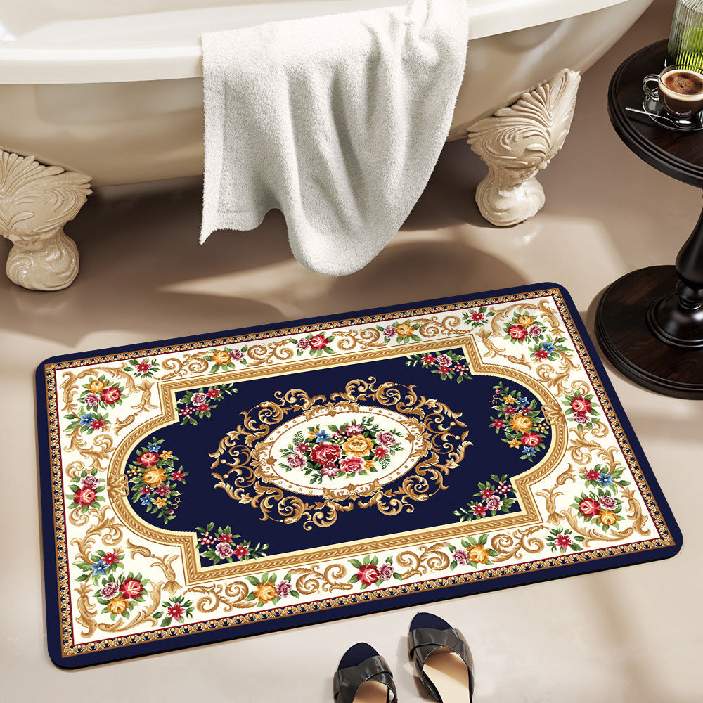 Luxurious Floral Pattern Bath Mat