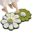 Luxurious Floral Design Bath Mat
