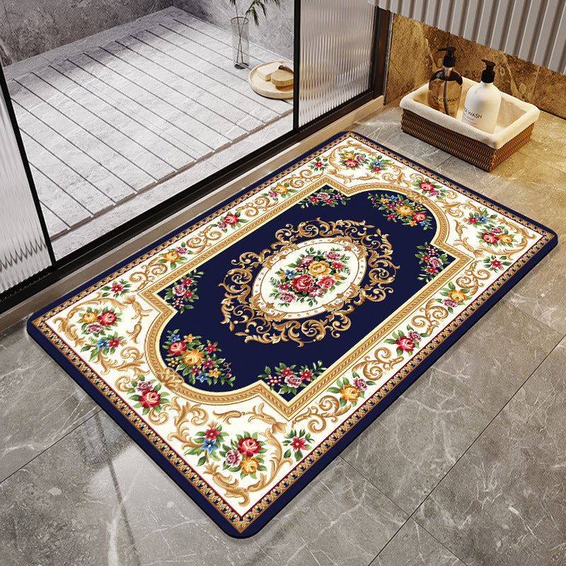 Vintage Floral Decorative Bath Mat