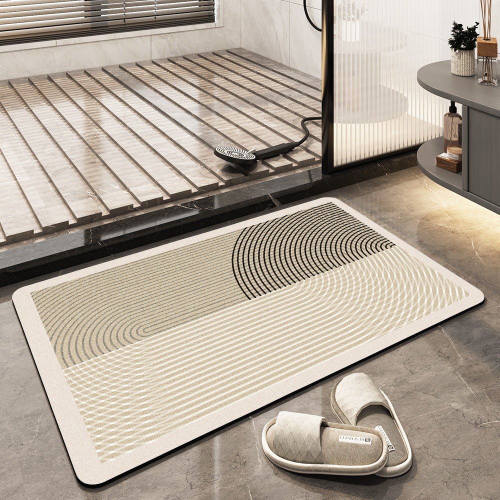 Textured Geometric Bath Mat
