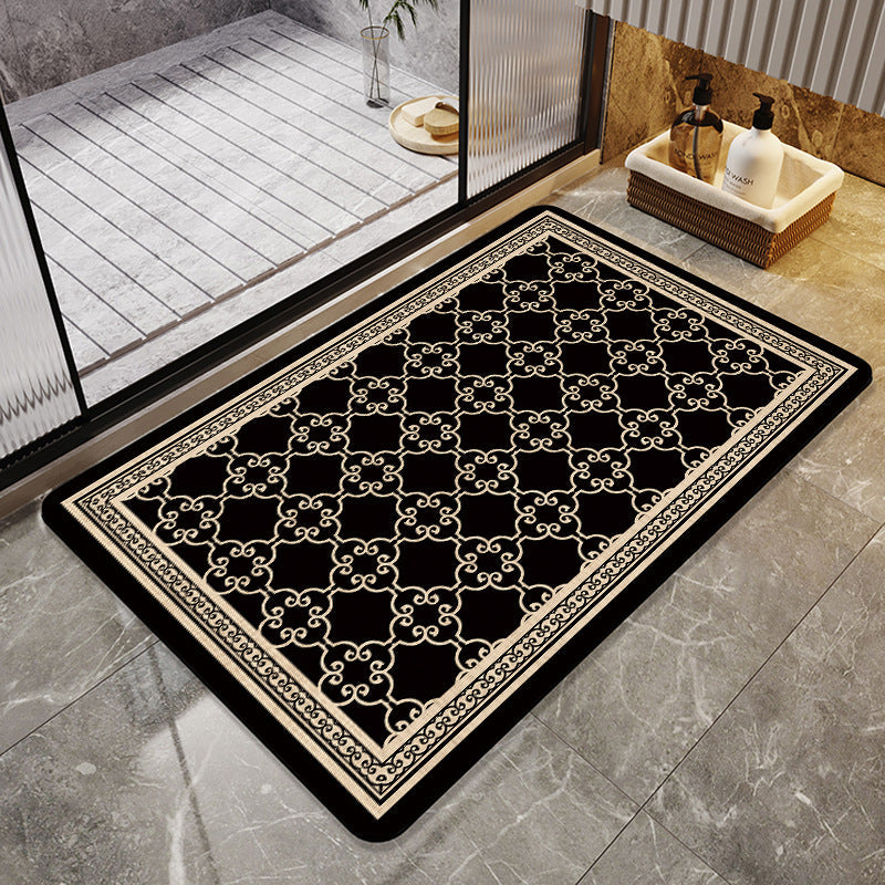 Elegant Geometric Pattern Bath Mat
