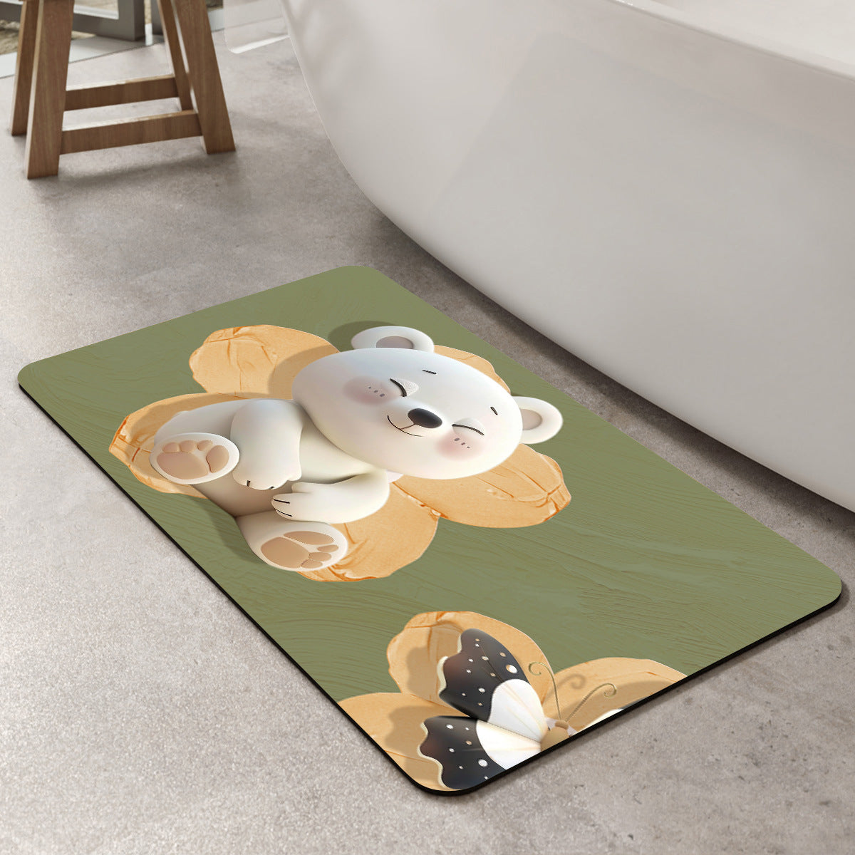 Mermaid-Themed Memory Foam Bath Mat
