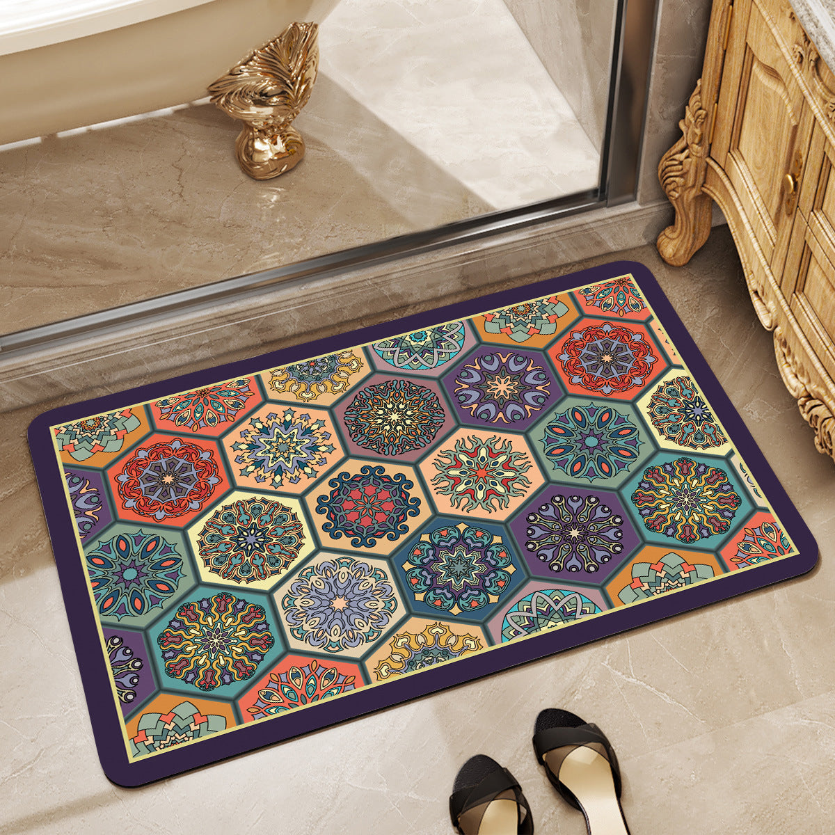 Decorative Vintage Pattern Bath Mat