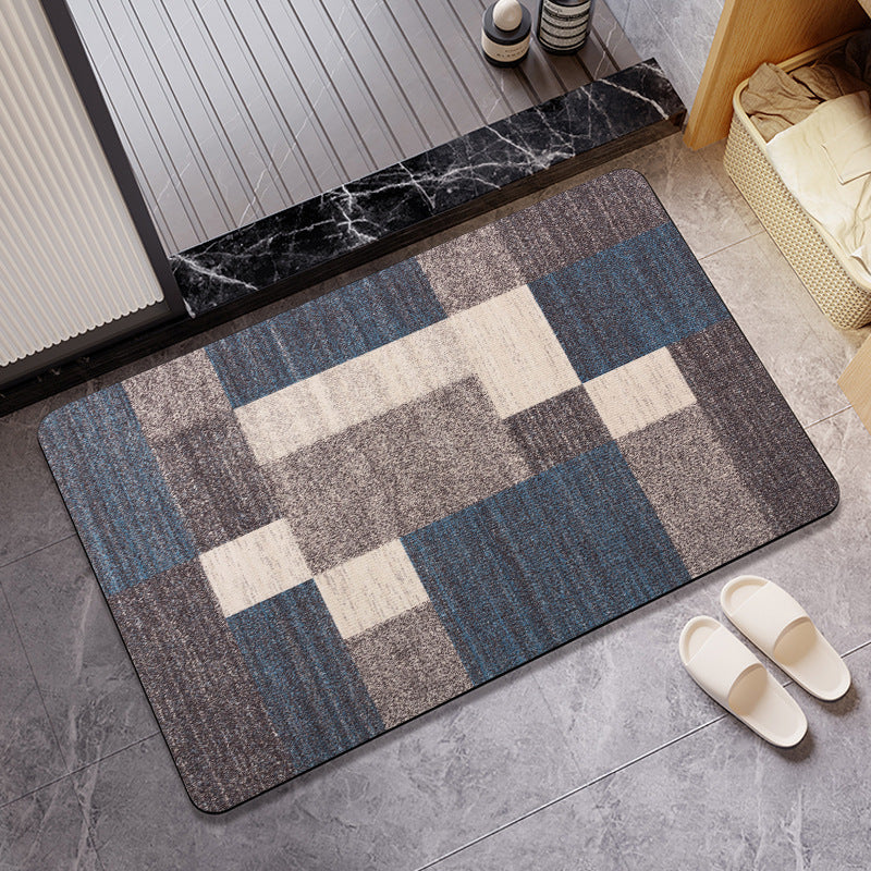 Geometric Pattern Soft Memory Foam Bath Mat