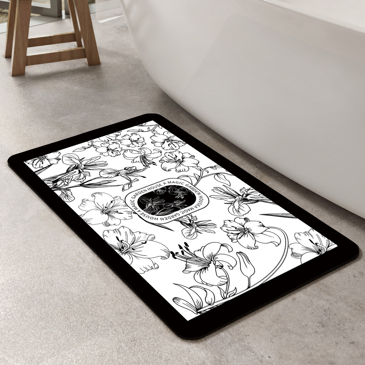 Floral Art Bathroom Mat