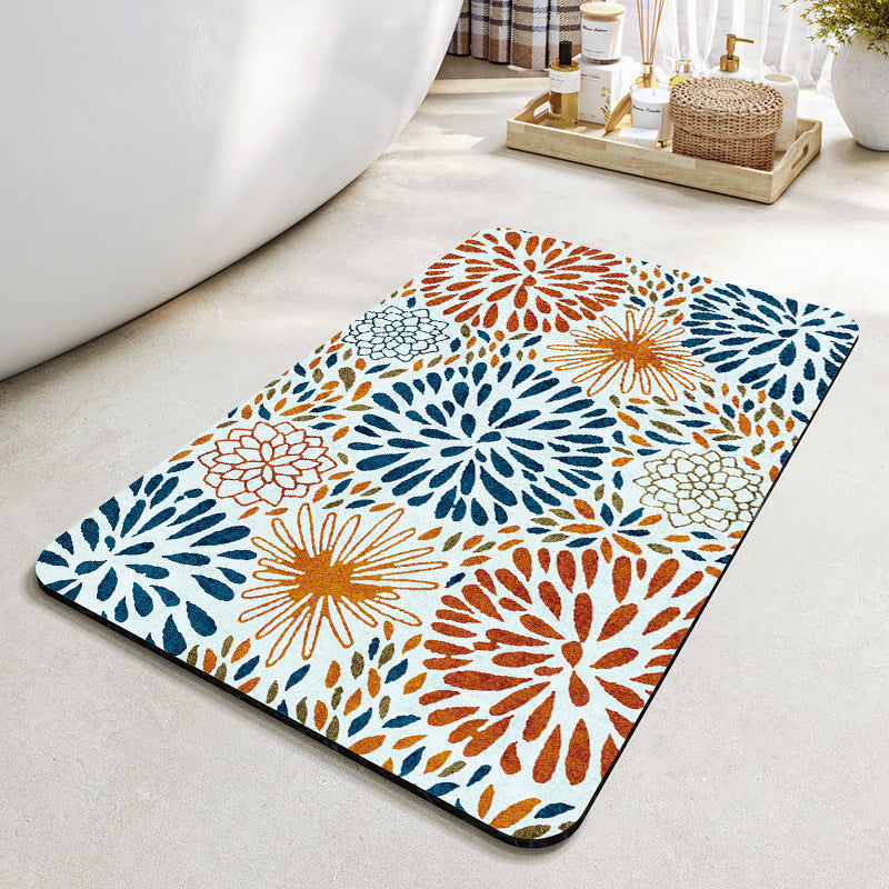 Stylish Geometric Pattern Bathroom Mat