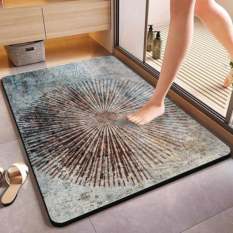 Textured Geometric Bath Mat
