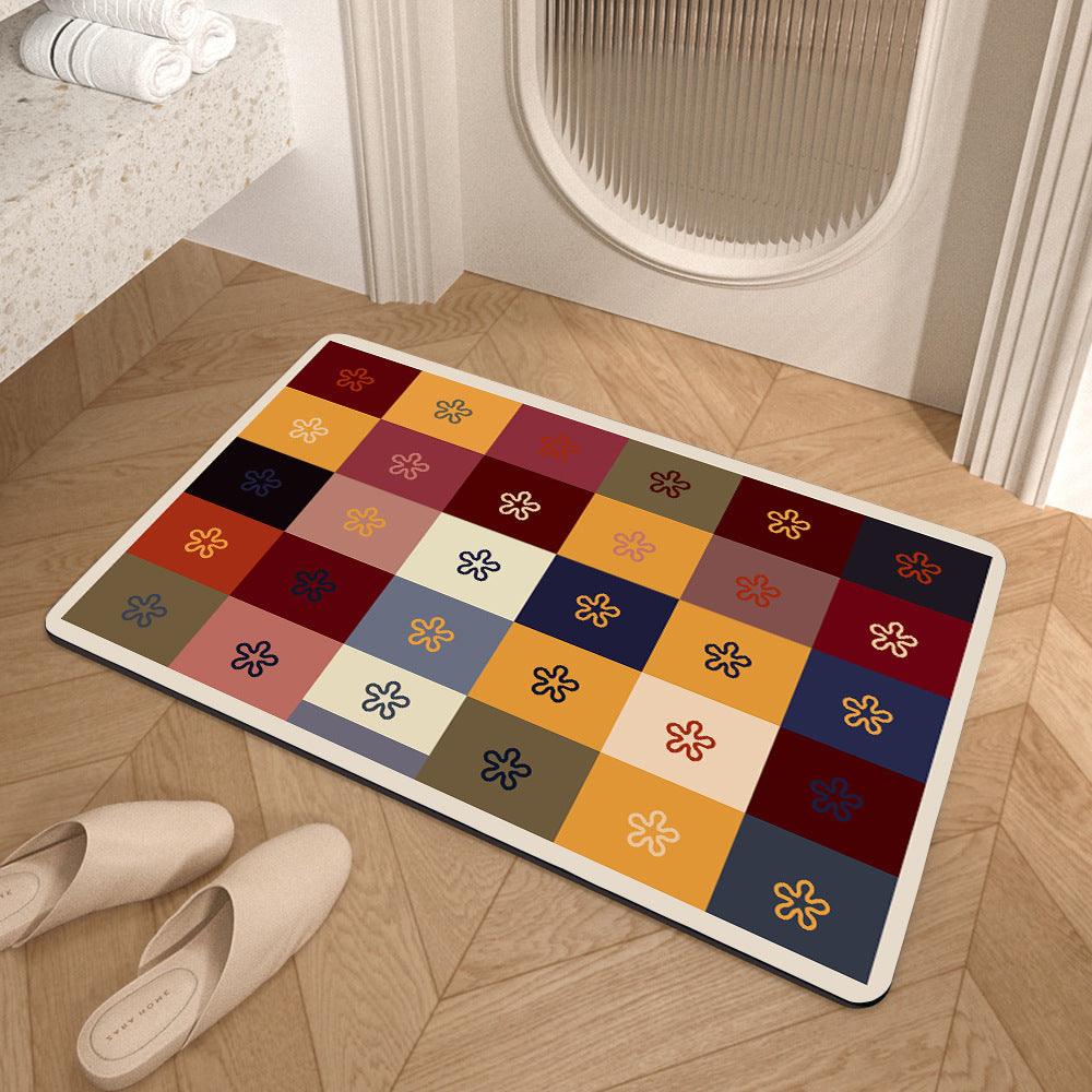 Geometric Pattern Bath Mat