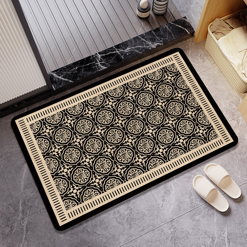 Elegant Geometric Pattern Bath Mat