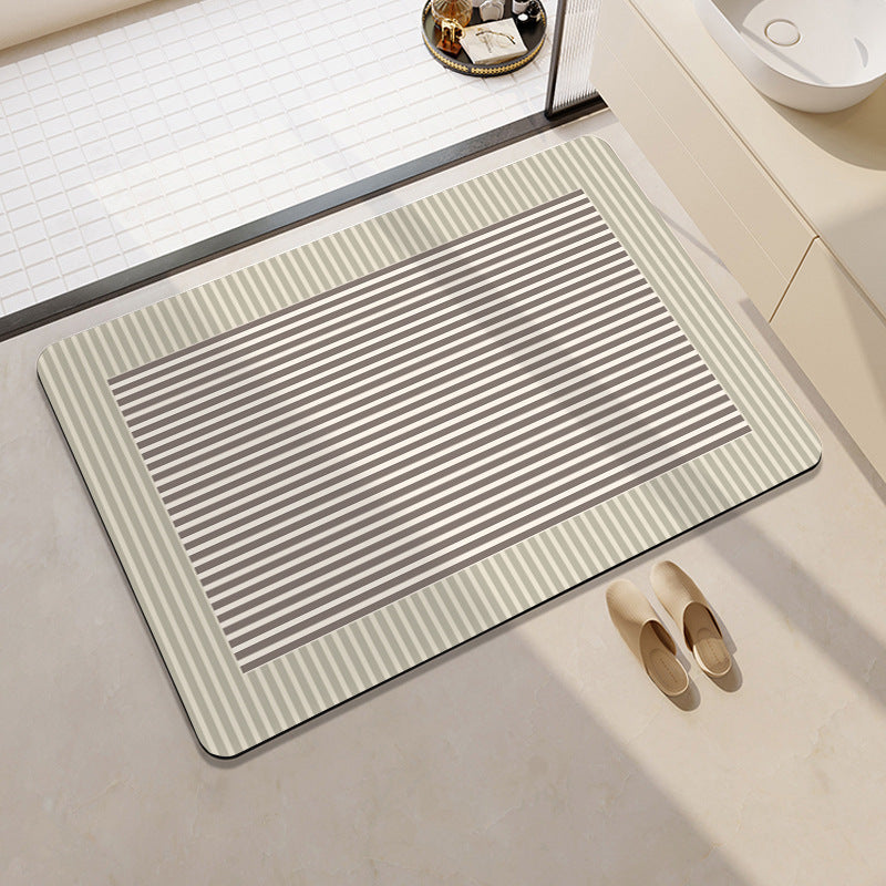 Plush Geometric Bath Mat